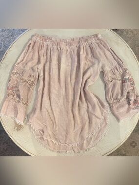 Standard Grace off shoulder boho hippie flowy festival top sz medium button back